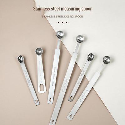 304 Edelstahl Messlöffel Set: 1g, 2g, 3g. Ideal für Kaffee, Salz, Fruchtpulver und Gewürze. Langlebig und vielseitig.