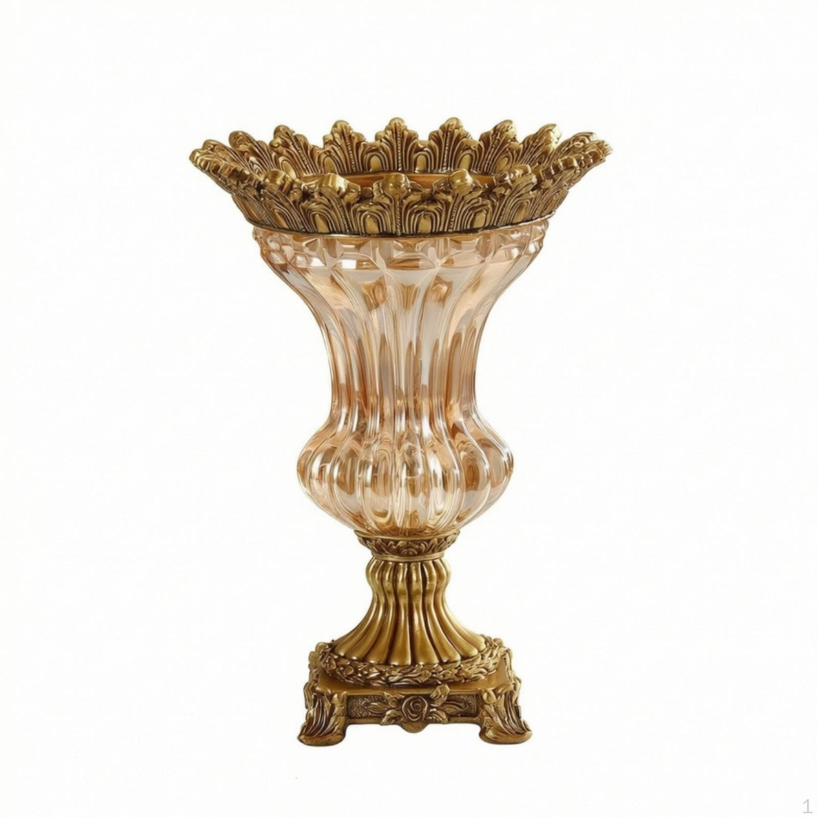 Glass Vase with Base Antique Decorative