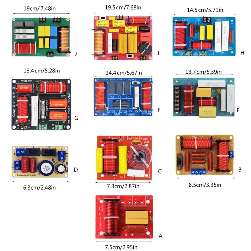 HiFi Sound Speaker Crossovers Filters, 2 Way Treble/Bass DIY Frequency Dividers for HiFi Sound Systems