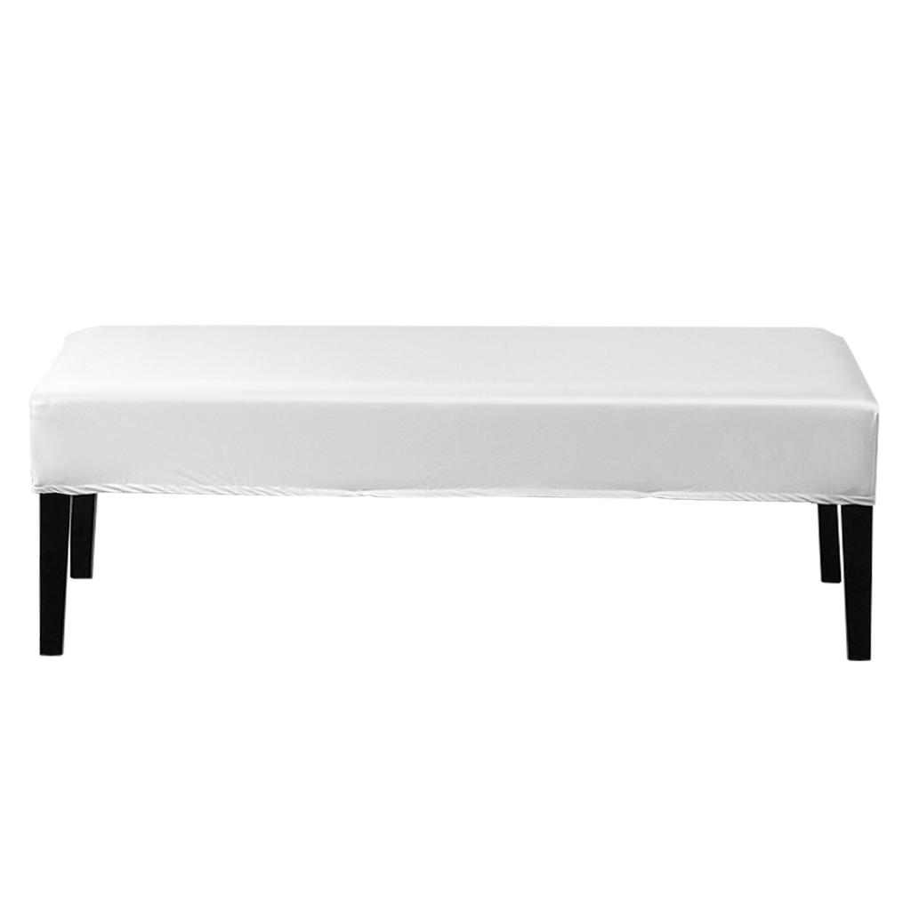 Stretch Bench Cover PU Dining Room Bench Cover Elegant Bench Slipcover Seat Protector Anti-dirty Dustproof Piano Chair Covers