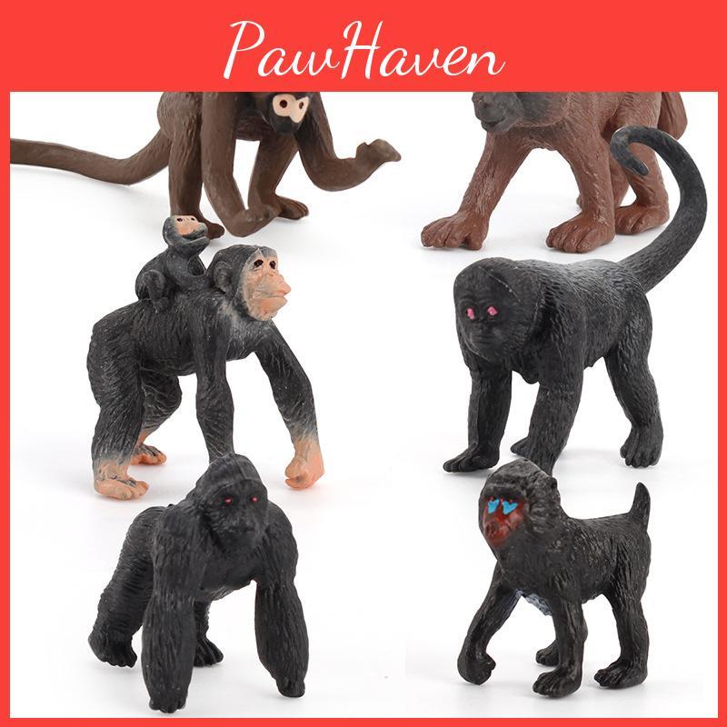 Lebensechte Mini-Affen-Eichhörnchen-Gorilla-Figur Einzigartiges PVC-Sammlerspielzeug Großartig für Tierliebhaber und Ausstellungen