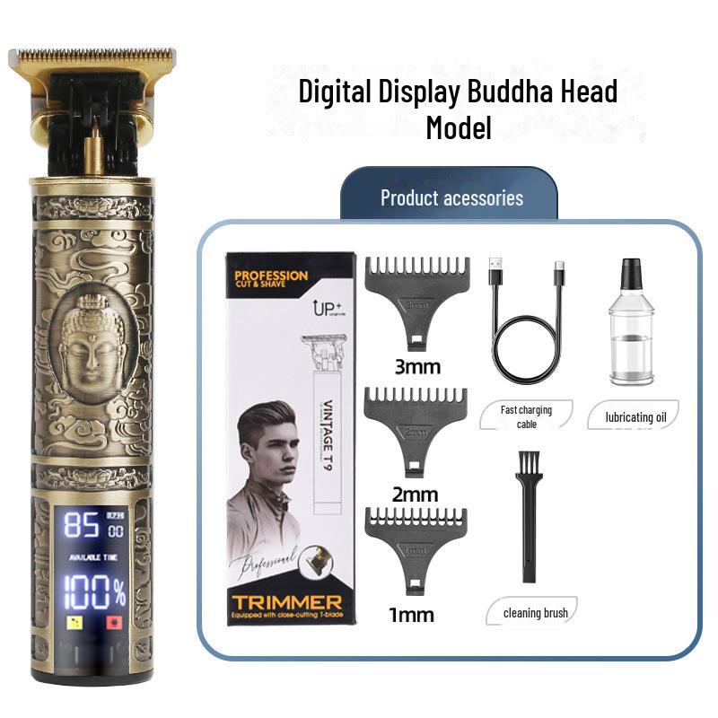 Retro T9 Men's Electric Hair Clipper for Self-Shaving and Professional Salon Use