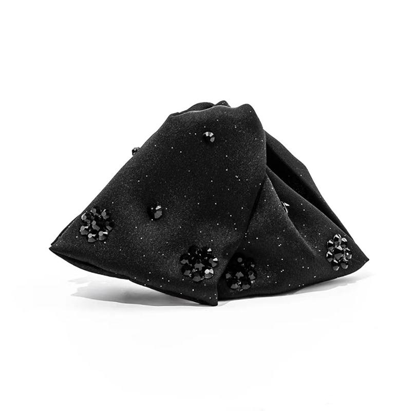 

Заколка-краб Starlight Satin для женщин, французская, для затылка, аксессуары для волос 13cm чёрный