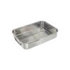 1 Set Stainless Steel Roasting Tin with Rack Perfect for Roasting Large Amounts of Meat or Vegetables for Christmas Kitchen Tool