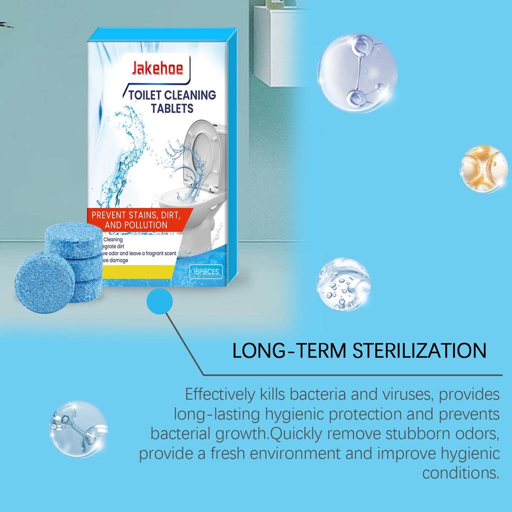 Pastillas Limpiadoras para Taza de Inodoro Jakehoe Eliminación de Olores de la Taza de Inodoro, Eliminación de Manchas, Eliminación de Sarro, Pastillas Limpiadoras con Burbujas Limpiadoras