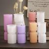 3D Cylindrisk Ljus Silikonform i Nordisk Stil Aromaljus Tillverkning DIY Gips Harts Hantverk Gjutformar Hem Bordsdekor