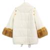 GUCCI 609338 20AW 2WAY Padded Coat with Faux Fur Sleeves coat 36 whiteUsed