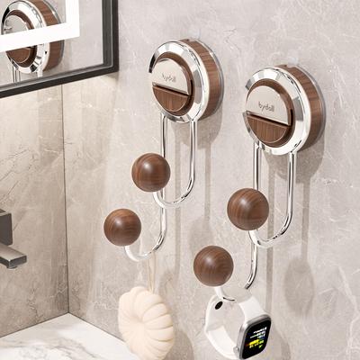 Suction Cup Hook, No Punching, Clothes Hook, Multifunctional, Clothes Hanger Behind The Door, Bathroom, Seamless, Wall Hat Storage, Wall Mounted
