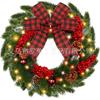 Christmas Wreath Door Hanging Decor Home Mall Window Party Festive Simulation Ornament