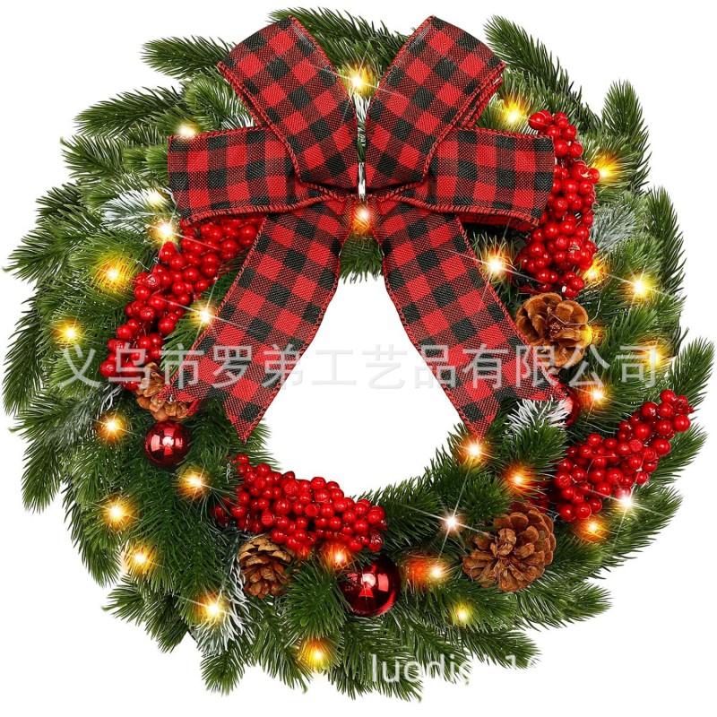 Christmas Wreath Door Hanging Decor Home Mall Window Party Festive Simulation Ornament