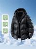 Men's 2025 Winter Hooded Thick Cotton Jacket - Warm, Windproof Korean Style Casual Coat