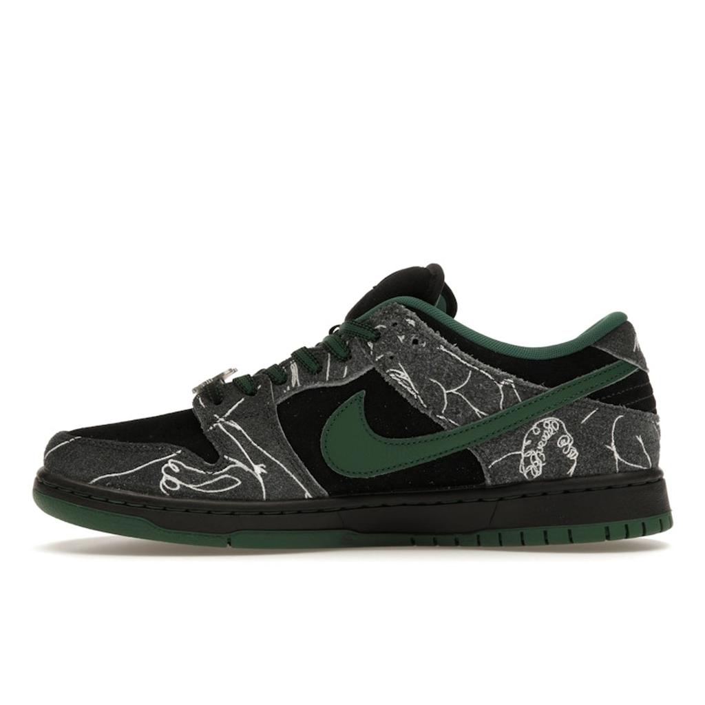 Nike THERE Skateboards X Dunk Low SB Ultra Humanized Unisex Sneakers Black Gorge-Green Summit-White HF7743-001