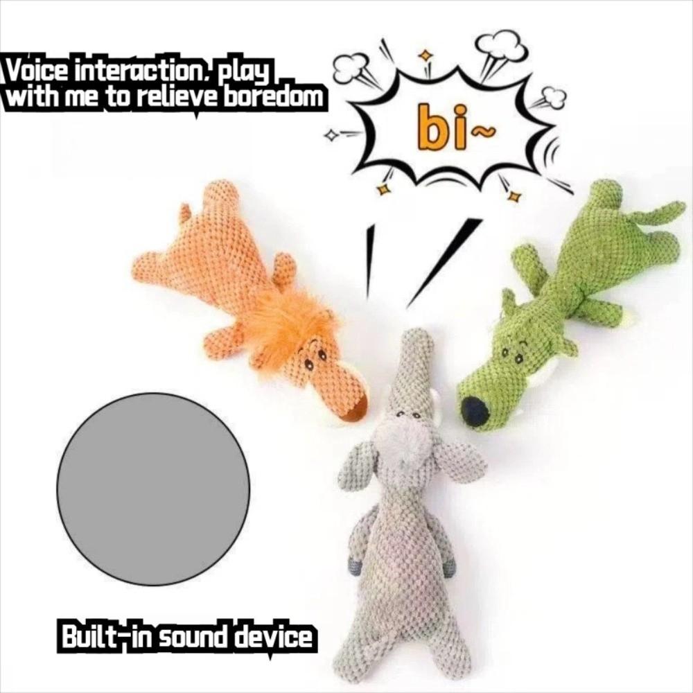 Indestructible Dog Toy Interactive Squeak Function Dog Toys Soft Fleece Cute Appearance Durable Squeaky Toys Dog Accessories