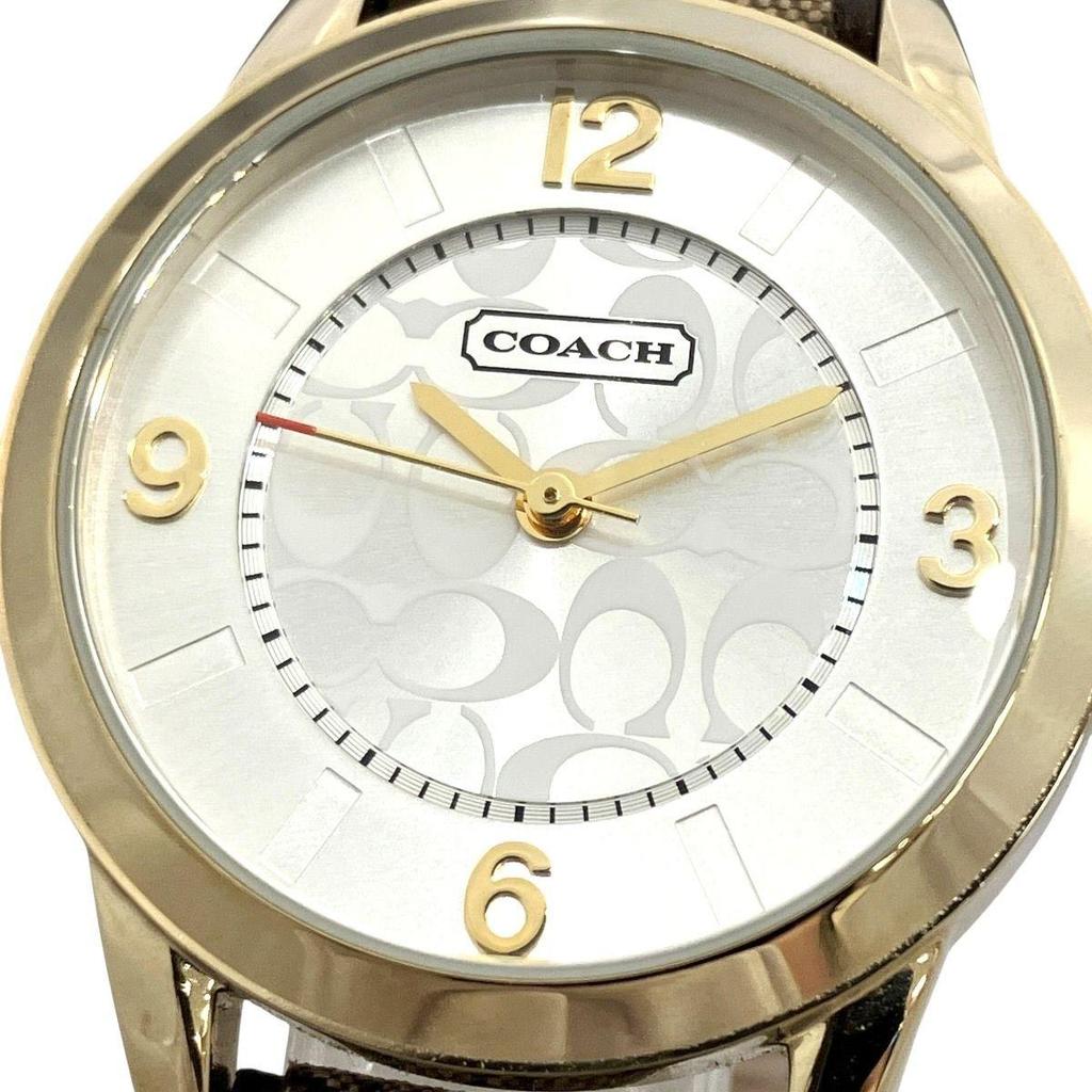 Used Coach COACH watch total weight approx. 28.5g SS quartz silver dial 14501613 ladies
