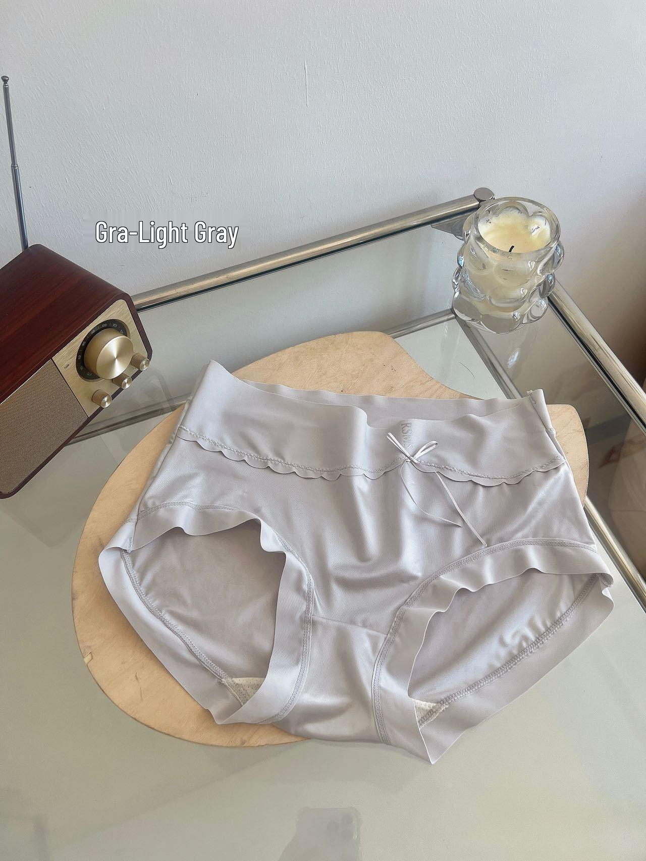 

French Luxurious Mid-High Waist Seamless Silk Women s Panties - Breathable & Antibacterial, Plus Size Available L (100-130 lbs)