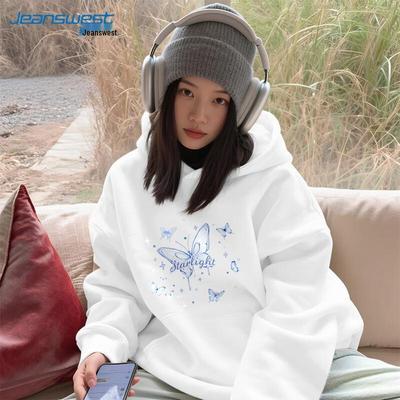 JEANSWEST Women's Loose Fit Hooded Sweatshirt