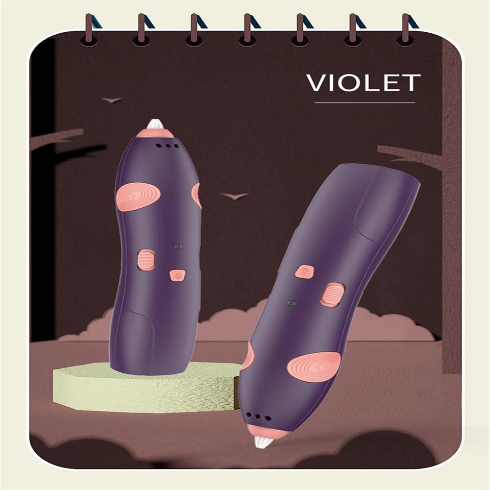 

Не ожоговая 3D-ручка для печати, беспроводная, детская, трехмерная, граффити, низкотемпературная, детская, умная игрушка, зарядка через USB Purple фиолетовый