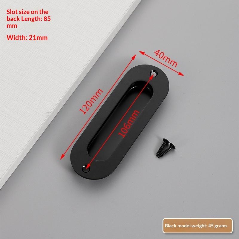 Poignée cachée en acier inoxydable Poignée de porte coulissante intégrée Poignée de tiroir de porte coulissante intégrée Poignée Noir Or Bronze