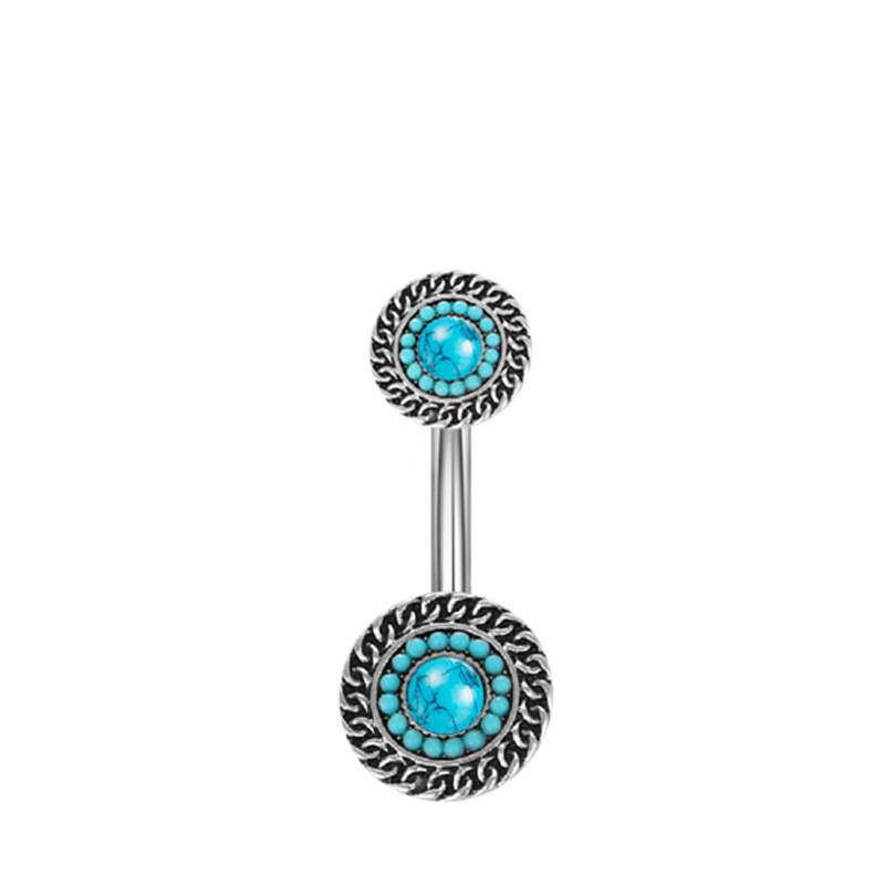 Blue Series Stainless Steel Butterfly Navel Ring - Fashionable Japanese Korean Sexy Goddess Jewelry