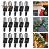 24/48Pcs Christmas Garland Hanger Adjustable Garland Hooks Ties Christmas Stocking Holder Reusable Adhesive Straps for Fireplace Window Decor