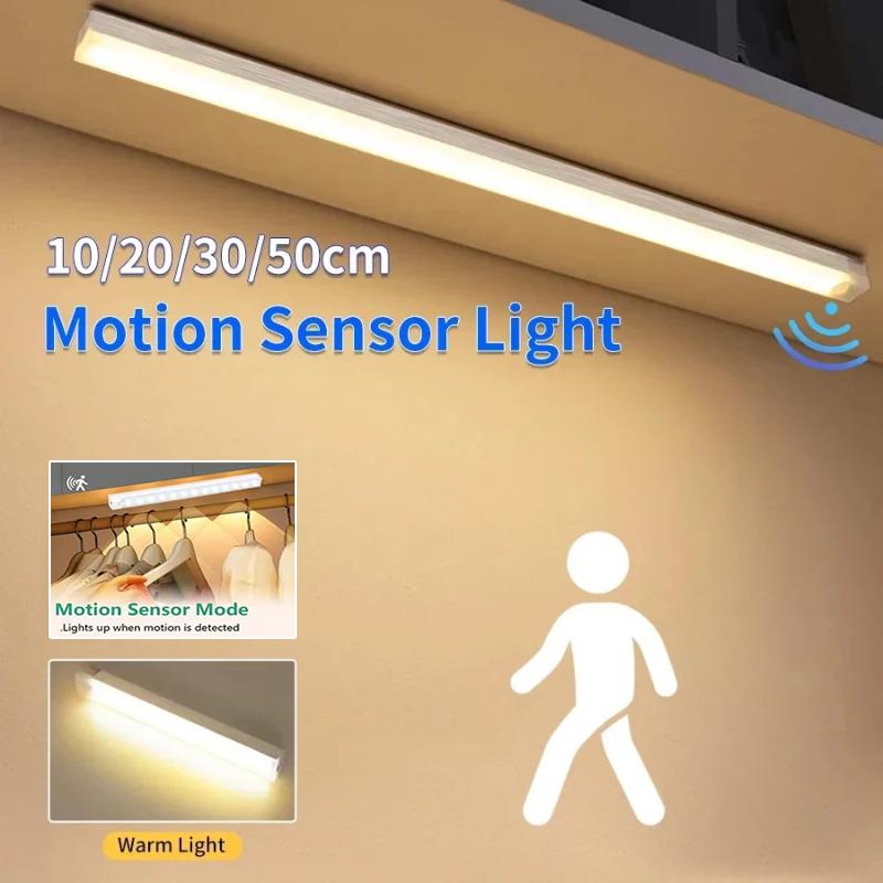 LED Sensor Cabinet Light USB Rechargeable For Living Room Bedroom Bedside Study Room Bookshelf Indoor Convenient Night Lights