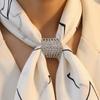 Full Rhinestone Scarf Buckle Clip Exquisite Shawl Decorative Accessory  Daily Wear