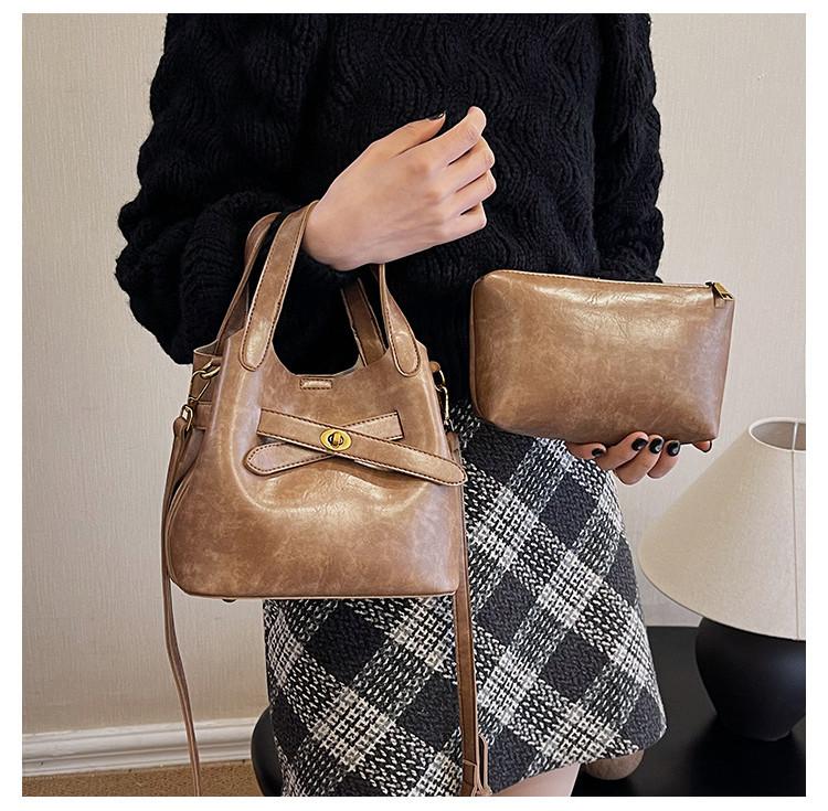 Trendy Forest Style Handbag For Women 2023 New Winter Shoulder Crossbody Bag коричневый
