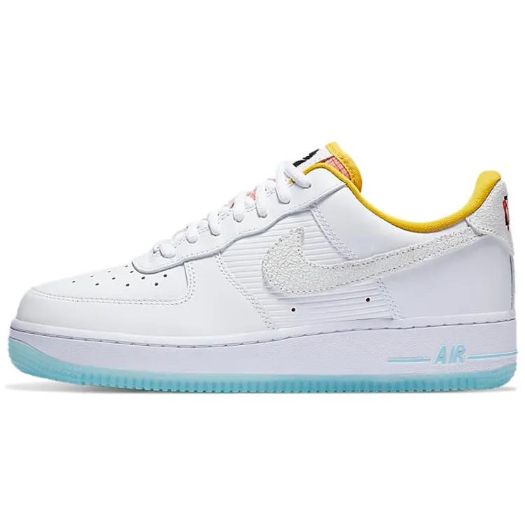Nike Womens Air Force 1 '07 'Corner Markets' (women's sizes) White / Dark Sulfur / Hyper Pink / White Skate Shoes CZ8132 100