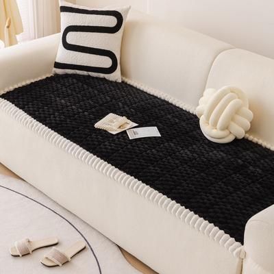 Honeycomb Fleece Living Room Sofa Cushion Autumn/Winter Straight-Cut One-Piece Anti-Slip Seat Pad Thickened Plush Sofa Cover