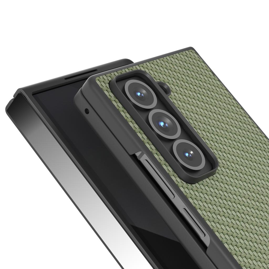 For Samsung Galaxy Z Fold Special Case Carbon Fiber Texture PU+PC Phone Cover