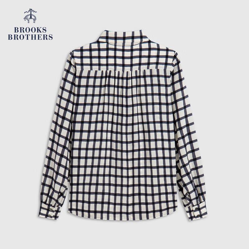 Женская блузка Brooks Brothers в клетку ретро с завязками спереди S 4