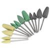 Dental Silikon Gummi Polierer Schleifkopf Edelstahl Schaft Dental Schleifen Polierer Burs