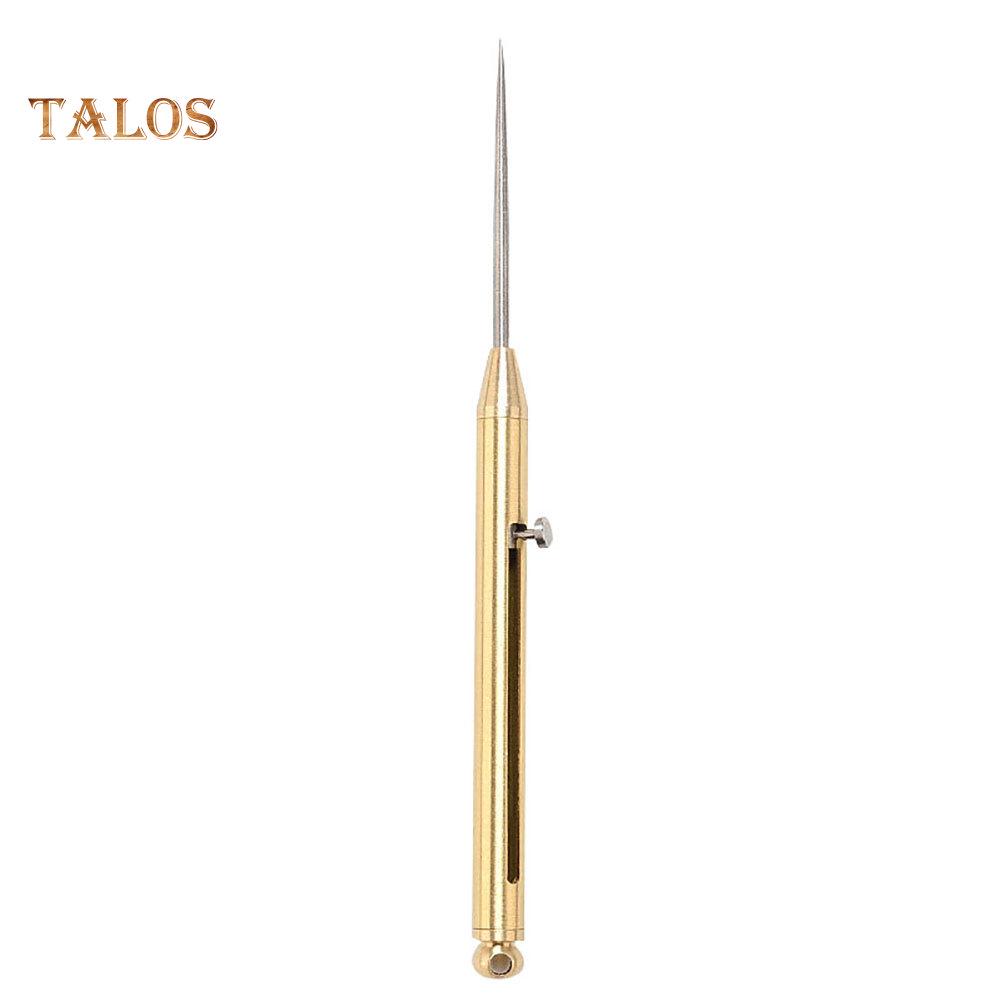 Metal Rust-proof Spring Retractable Push-Pull Toothpick Fruit Fork Sports Outdoor Hiking