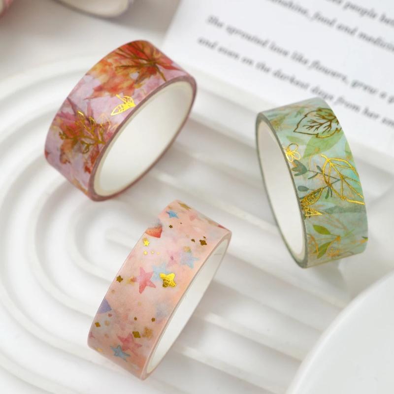 6 Rollos/caja de Cinta Washi de Planta Floral Adecuada para Decoración de Collage de Cuaderno DIY Un Regalo para Amigos Suministros de Aprendizaje