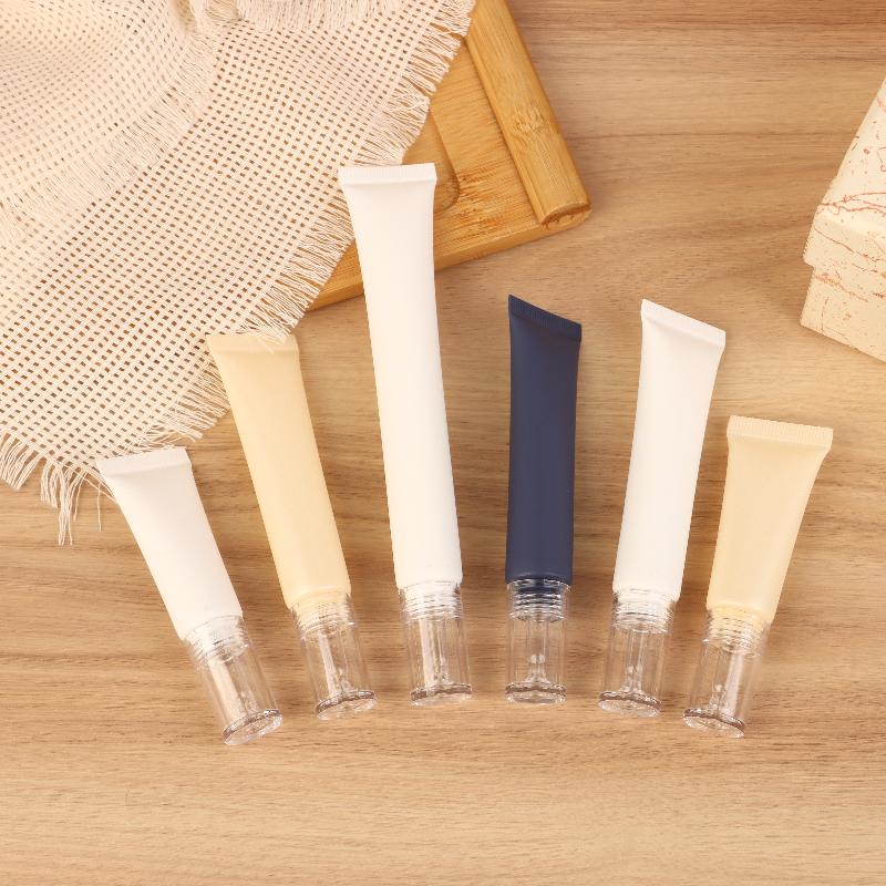 Tubos Cosméticos Macios 10/15/30G Protetor Solar Creme Loção Base Líquida Frascos Recarregáveis Conta-Gotas de Ácido Hialurônico Frasco Vazio