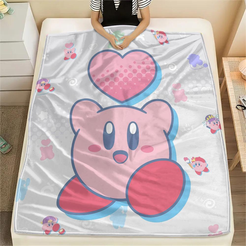 Kirby Flannel Blanket, High quality Comfortable for All Seasons, Home Decor, Warmth and Comfort