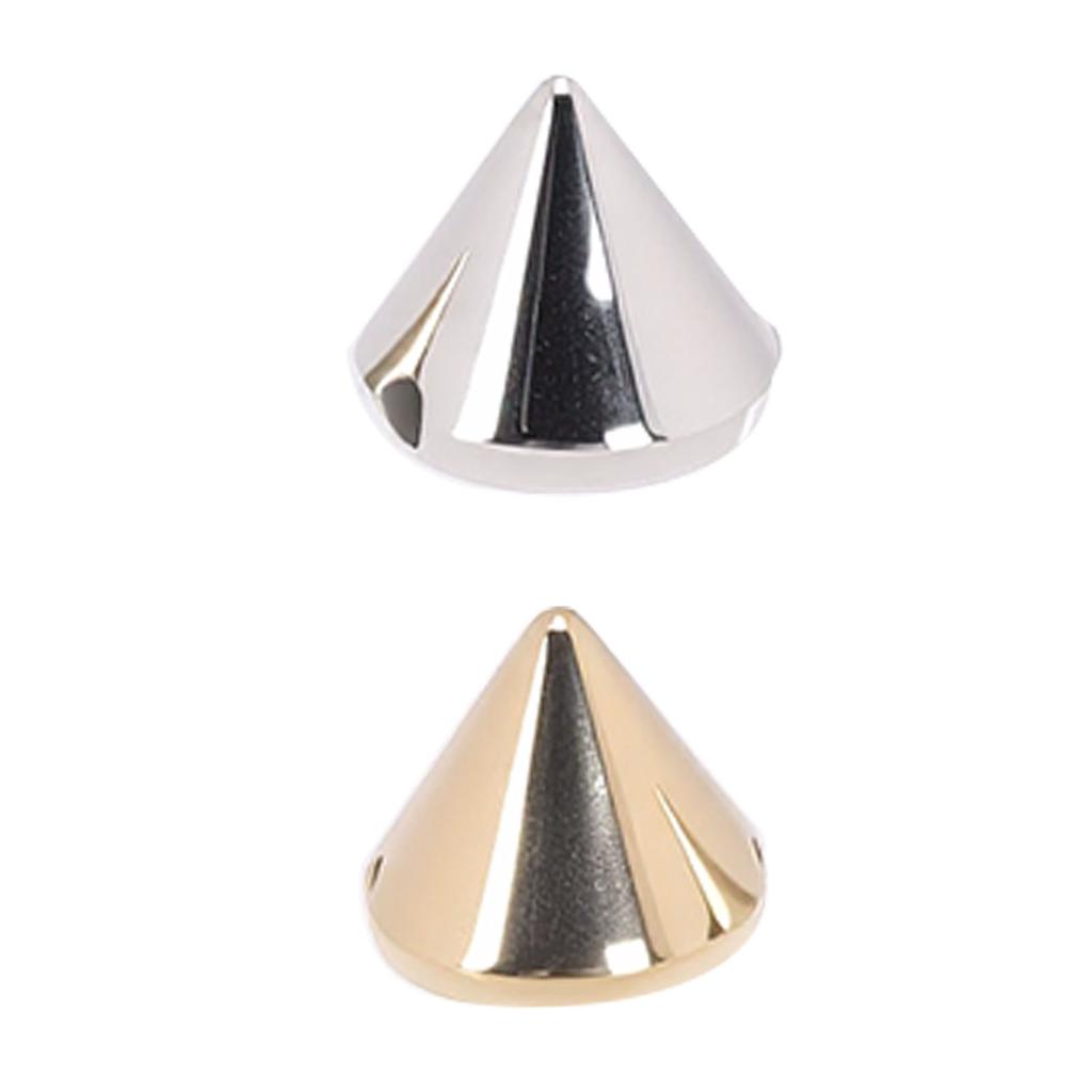 100PCS Conical Rivets Flat Back Cone Shaped Spike Studs for Clothing Decoration and Craft Projects 50 Gold 50 Silver 10x8mm