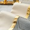 Europe Chenille Sofa Towel Non-slip Jacquard Seat Cushion Luxury Gold Lines Sofa Cover Splicing Wide White Edge Sofa Cushion