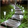 Outdoor Stainless Steel Solar Lawn Lights Waterproof Garden Yard Path Walkway Landscape Decor Night Lighting Courtyard Decor
