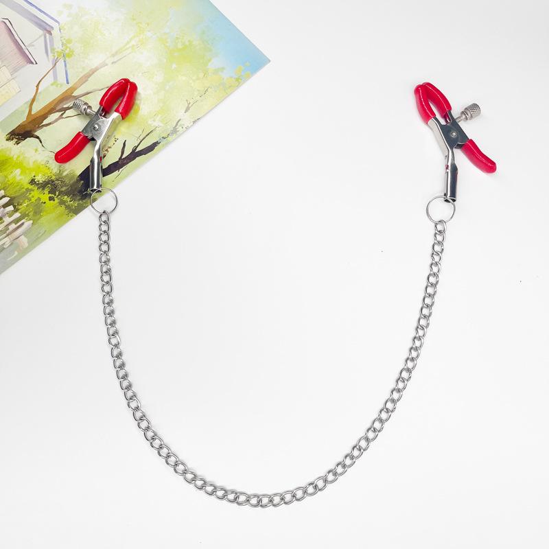 Metal Chain Nipple Milk Clips Breast Massage Clamps Adult Flirting Teasing Erotic Gadgets Bdsm Slave Sex Toys for Couples