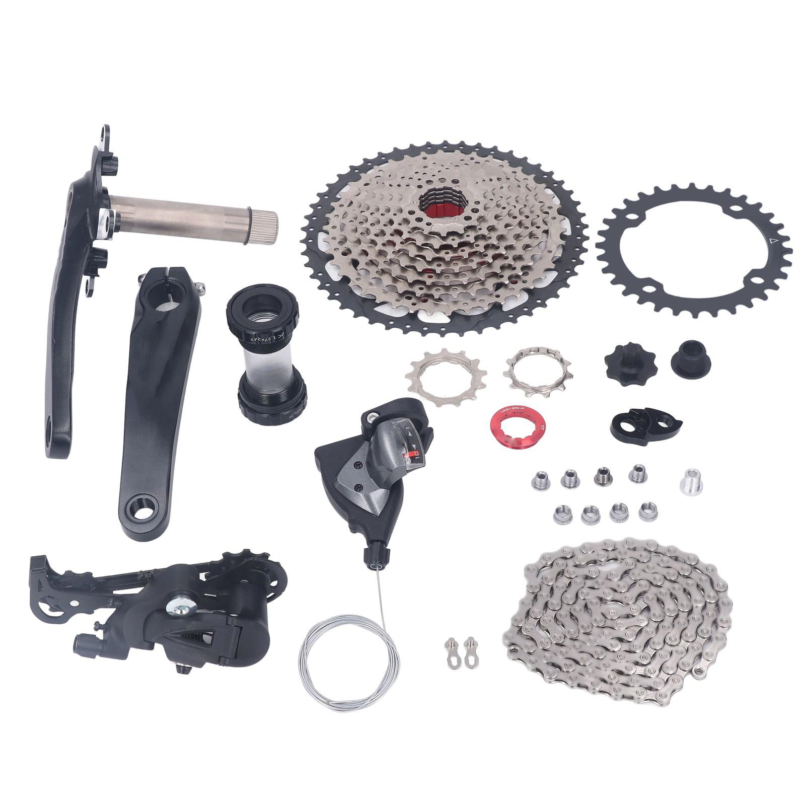 Igeteck Bike 10 Speed 50T Flywheel Sprocket Bike Rear Derailleur Bicycle Speed Shifter Kit For Mountain Bike Road Bike