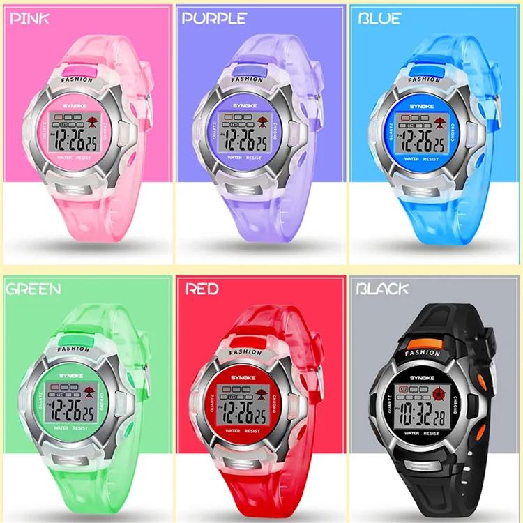 High Quality Kids Watches 3Bar Waterproof Outdoor Sport Children Watches Fashion Digital Watch Relogio Masculino SYNOKE 99329