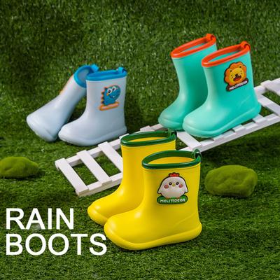 (Projector)Baby Toddler Infant Cartoon Boys Girls Rubber Waterproof Rain Shoes Rain Boots