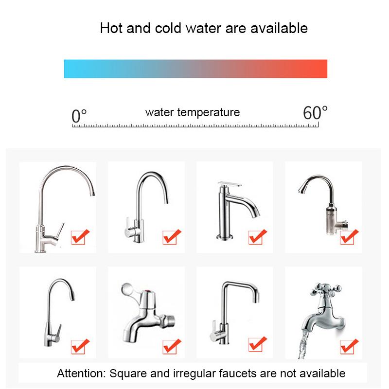 Faucet Filter Splash Proof 360 Degrees Rotatable Retractable Faucet Extender Universal Kitchen Maiwanshi Filter Water Purifier