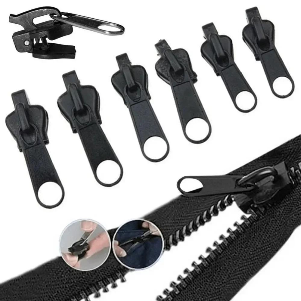 6Pcs Instant Zipper Universal Instant Fix Repair Kit Replacement Zip Slider Teeth Multifunctional Clothing Replacement Zipper