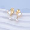 Natural Freshwater Pearl Stud Earrings S925 Sterling Silver Earrings Fritillary Zircon Pearl Earrings Light Luxury High Sense