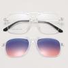TR90 Magnetic Cover Glasses Double Beam 2-in-1 Men's Glasses Frame Polarized Sunglasses Optical Prescription Frame Women TJ2193