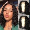 New Style Front Lace Wig European American Women's Small Curly Short Hair Black Entangled African Roll Chemical Fiber Headgear