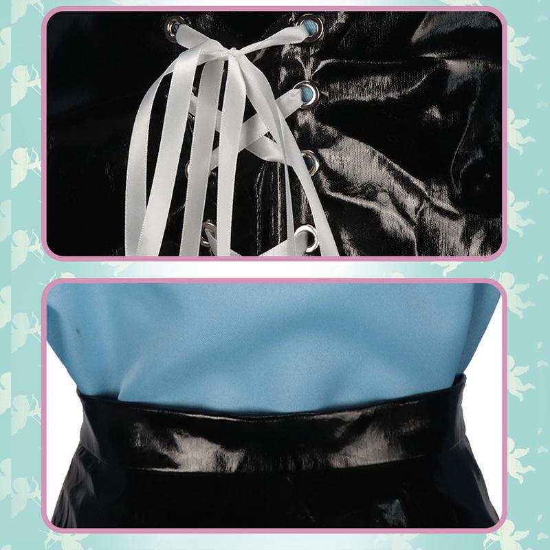 Oshi No Ko Mem-cho Cosplay Costume Women Blue Dress Youtuber Mem-cho Halloween Carnival Suit With Devil Horns