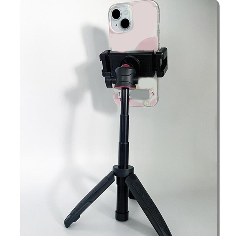 360 Degree Adjustable Tripod Tabletop Tripod for Photography Video Recording Handheld Tripod with Phone Clip